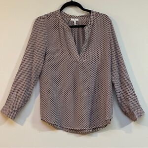 Joie 100% Silk Long Sleeve Blouse Size Medium